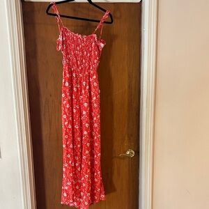 Dee Elly Vibrant Red Floral Jumper